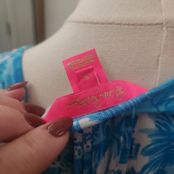 Lilly Pulitzer Krysta Tunic Dress in the "Amalfi Blue Sunny State of Mind" - Picture 5 of 5